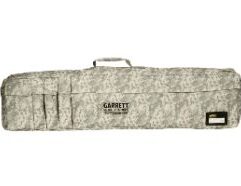 Garrett Digital Camouflage Soft Case, Universal Detector SPEC & DETAILS Padded bag for storage and travel 50" length with full zipper opening Holds many detectors without disassembling them Includes carrying handle and backpack straps Side pouches hold pinpointers, accessories Digital camouflage pattern