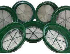 Classifier Set of 7 - Royal Fits standard 3-1/2 and 5 gallon buckets. All mesh on classifiers are stainless steelSet of 7 classifiers – One each of the following: MESH SIZE WIRE THICKNESS 1/2″ 1.4mm 1/4″ 0.95mm 1/8″ 0.6mm 1/12″ 0.45mm 1/20″ 0.35mm 1/70″ 0.14mm 1/100″ 0.10mm