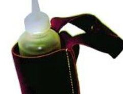 Gold Bottle Sheath Be quick on the draw with that snifter with this soft leather sheath! Conveniently slips onto your belt or belt loop to holster your bottle, keeping it handy at all times. No more lost bottles with this holster!