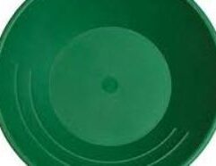 10 1/2 Inch High Impact Plastic Gold Pan - GPP10-Green - Keene These model gold pans have been considered the standard in the industry for decades. Designed with riffles, a drop center bottom that will trap fine gold and a textured surface to help prevent lost values. Lifetime guarantee.