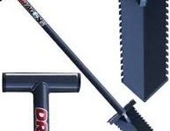 Dragon XT Long T-Handle 36" Professional Shovel for Metal Detecting Great for Metal Detecting and digging precise holes or plugs. Optimal Length At 36 inches, this shovel offers the perfect balance between leverage and control, reducing strain during prolonged use. Ergonomic T-Handle Designed for comfort, the T-shaped handle ensures a secure grip, facilitating precise digging even in challenging terrains. Robust Construction Constructed with high-quality materials, the shovel is built to withstand rigorous use, ensuring longevity and reliability. Efficient Blade Design The sharpened blade penetrates various soil types with ease, streamlining the recovery of buried targets. Tempered steel - Heat treated for strength Powder coated (gun metal gray) 28 Razor Sharp teeth on blade edges for cutting roots Wider, non-slip foot peg surface than leading competition Total Length: 36" Blade Length: 9.5" Blade Width: 4.25" tapering to 3.75" for easy plugs Handle Width: 5.5" with end caps to keep soils out Weight: 3.4 lbs Professional metal detecting shovel accessory Streamlining the recovery of buried targets The Dragon XT Long T-Handle 36" Shovel is meticulously designed for metal detecting enthusiasts who value durability and efficiency. Measuring 36 inches in length, it offers the ideal balance between leverage and control, helping to reduce strain during prolonged use. The ergonomic T-shaped handle ensures a secure and comfortable grip, allowing for precise digging even in challenging terrains. Constructed with high-quality materials, this shovel is built to withstand rigorous use, making it a reliable and long-lasting tool for treasure hunting. Its sharpened blade effortlessly penetrates various soil types, streamlining the recovery of buried targets. Whether you're relic hunting, recovering coins and jewelry, or prospecting for gold, the Dragon XT 36" Long T-Handle Shovel is a dependable companion for all your digging adventures. Enhance your metal detecting experience with this robust and thoughtfully crafted tool. Care & Use The Dragon XT 36" Shovel is a tough and a professional metal detecting tool. It should not be used as a pry bar, axe or chisel in solid rock, dense gravel/asphalt or frozen ground. If you feel full resistance, do not force. Instead, stop and cut from another direction or remove roots, rocks and soil in smaller sections. Warning: Do not bang on cement, trees, rocks, etc. to remove mud. Heat treated steel can still crack under that kind of stress.