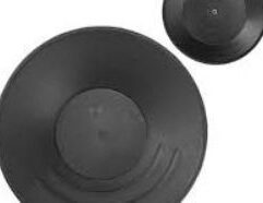Archer 10" Black Plastic Gold Pan - Made in the USA The ARCHER 10 inch gold pans offer superior performance for the beginner or most experienced gold panner. This pan is perfectly suited for separating gold and black sand. It features a 10" diameter, molded edges for finger grip, convenient side ridges, and a unique designed sides. One is rough and the other is smooth for varied panning techniques. Constructed of durable hard plastic. Made in the U.S.A!