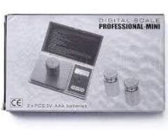 The "DIGITAL SCALE PROFESSIONAL- MINI 1000gX0.1g" is a compact and precise digital scale designed for jewelry making. It has a capacity of 1000g with a precision of 0.1g, making it suitable for accurately measuring small quantities of materials. The scale is made of stainless steel and plastic, ensuring durability and ease of cleaning. Additionally, it comes with a jewelry file as part of the set includes, making it a convenient tool for jewelry care, design, and repair. This black digital scale would be a practical and essential item for professionals in the jewelry industry. Batteries are NOT included - Requires two AAA batteries.