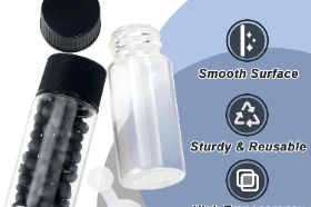 10ml Clear Glass Vials with Screw Caps 10ml Clear Glass Vials with Screw Caps - Perfect for your GOLD!!! About this item 【Lab Quality】: Each clear glass bottle with screw cap is made of high quality borosilicate glass that is strong, durable, reusable and resistant to high or low temperatures. Our mini small glass bottles with lids can be used to store a variety of liquids. 【Leak Proof Lid】: Our small glass vials with lids not only have screw caps, but also have leak-proof plastic stoppers for a tight seal and easy carry. And the plastic stopper has a drip hole to help you control the dosage. 【Clear Design】: The clear body of the 10ml vials with caps allows you to see the liquid inside without opening the bottle, saving you time. Also the complimentary label sticker can help you quickly distinguish different liquids and dates. 【Multiple Uses】: This lab sample vial is suitable for storing essential oils, perfumes, reagents, medicines, seeds, powders, samples, etc. Our sample bottles can easily fit in your purse, backpack or pocket, which is the great choice for travel and laboratory.