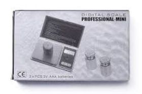 Digital Scale Professional-Mini 1000g The "DIGITAL SCALE PROFESSIONAL- MINI 1000gX0.1g" is a compact and precise digital scale designed for jewelry making. It has a capacity of 1000g with a precision of 0.1g, making it suitable for accurately measuring small quantities of materials. The scale is made of stainless steel and plastic, ensuring durability and ease of cleaning. Additionally, it comes with a jewelry file as part of the set includes, making it a convenient tool for jewelry care, design, and repair. This black digital scale would be a practical and essential item for professionals in the jewelry industry. Batteries are NOT included - Requires two AAA batteries.