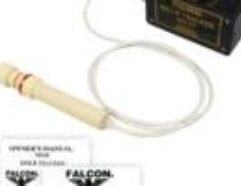 Falcon Gold Tracker MD20 Metal Detector 300kHz with 5′ waterproof probe.... The Falcon’s superior ability to detect gold, silver, copper, platinum and other valuable metals in rock formations provide the prospector with a tool unavailable until now. Historically, tailing piles were created by miners selecting good ore from “worthless rocks” by sight alone. Millions of dollars of valuable ore were discarded because the miner couldn’t see the metal!! Those metals are still lying in those tailing piles waiting for someone with the electronic sight of a Falcon. With improved sensitivity and more power, the MD20 series of Falcons will give the modern prospector the ability to find gold in places never before detectable. Small enough to fit in you pocket and rugged enough to be used in the field, the MD20 will be a necessary tool for every serious prospector. While designed with the gold prospector in mind, the Falcon has found many other metal detecting uses, such as: Hobby – Pinpointing coins and jewelry without touching them Medical – Locating metal fragments in the body Construction – Locating covered up nail heads Food Service – Scanning for metal fragments Wood Working – Finding metals before damaging blades Many others where small metal pieces need to be detected. Tech Details Operating frequency; 300 kHz Dimensions: 1.6″x 3.25″ x 6″ Weight 14oz. Probe: waterproof 6″ probe on 5′ cable Batteries: two 9V alkaline Battery life: 40-50 hours Target alert: built in speaker and headphone jack Controls: ground balance, sensitivity. Probe has adjustable copper ring for sensitivity selection. Normally we never recommend anyone take a pin-pointer out gold detecting. Normal Pin-pointers don't have the proper discrimination and ground balance to deal with ground mineralization associated with gold (black sand, heavy iron). But the falcon isn’t really as much a pin-pointer as it is a very sensitive small short-range metal detector designed to find gold and other metals. You can use the Falcon to find gold in sample pans, in small tight crevices large gold detectors can’t reach, in bedrock, or in sample rocks like quartz specimens. You can adjust the range and sensitivity of the falcon, as well as ground balance it. The closer the range, the more sensitive it is. Adjusting the range is simple, just twist the two rings at the top to make them either farther apart, or closer together. Tweak the sensitivity so it’s just on edge of being unstable. When using the Falcon, you scan the dirt or rock until you find a target, then move the tip of the falcon towards and away from the target. If the Falcon sounds off on the way towards the target, put not when pulling away, it’s likely gold or another non-ferrous metal. If the Falcon sounds off while pulling away from the target, but not going towards it, the target is iron. Finally, if the Falcon sounds off both going towards and pulling away from the target, it could be any mix of metals, and should be investigated. The Falcon doesn’t have audio modulation, it will make the same sound on a large deep piece of gold as it will a shallow small piece of gold.