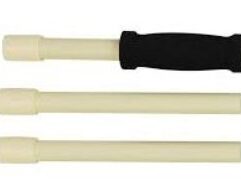 Handle (3 piece) Why do you need a handle? Under rocks and bushes, for sniping a stream. Here in the desert, some of those rocks rattle!! Don’t want to stick your hand too close. Just disconnect cable from electronics box, with a twist and a pull then thread cable up through one, two or all three pieces of the handle then plug connector back together with a twist and a push.