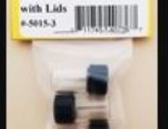 Package of 3 Glass Vials with lids. Holds about 1/2 ounce of fine Gold.