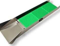 10" X 47" Sluice Box with Dream Mat Description: 10" x 47" Long Sluice Box: Superior Gold Mining Equipment for Unmatched Gold Sluicing Key Features: High Volume Processing: Outperform a traditional 12" wide sluice in volume without the need to classify material—just shovel it right in. Reduce your concentrates, enjoy instant clean outs, process more material, and take home more gold! Innovative Design: Dream Mat’s increased efficiency has fueled the new gold rush, enabling gold recovery in areas previously not considered gold-bearing. This is not your outdated traditional sluice! Our vortex cells exploit nature's own forces in a patented system to bring the finest gold recovery to your pan. Durable Construction: Made from 16 ga. aluminum, this gold sluice box is built to withstand the rigors of gold mining and provide long-lasting performance. Specifications: Size: 10" x 47" sluice box (length may vary slightly) Mat: 10" x 36" choice Dream Mat (length may vary slightly) Clamp: Wing nut pressure clamp or slick plate (mat dependent) Construction: 16 ga. aluminum Color: Colors may vary Benefits: Superior Gold Recovery: The Dream Mat's patented vortex cell technology ensures the finest gold recovery, leveraging natural forces for optimal results. Efficient Clean Outs: Enjoy instant clean outs and reduced concentrates, making your gold sluicing experience more efficient and rewarding. Versatile and Reliable: This gold sluice box is designed to handle high volumes of material, making it perfect for both novice and experienced gold prospectors. Ideal for All Gold Prospectors: Whether you are a seasoned prospector or a beginner, the 10" x 47" Long Sluice Box is an essential piece of gold mining equipment. Its advanced design and superior efficiency make it perfect for anyone looking to maximize their gold recovery efforts. Join the new gold rush and equip yourself with the best in gold sluicing technology. The 10" x 47" Long Sluice Box is your ultimate tool for unparalleled gold recovery and mining success.