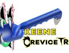 Keene Crevice Trowel Keene's Crevice Trowel is the ultimate, must-have tool for all of your heavy-duty prospecting and detecting need plus so much more! An ideal companion for camping excursions and indispensible for the home gardener! The KCT is the strongest, ground penetrating, crevicing tool and trowel on the market. Features a non-marring crevice hook perfect for metal detecting, nugget hunting, coin popping, bedrock gold retrieval, ground breaking, recovery, etc. • Can handle 100 plus pounds of applied pushing force where other trowels typically break or snap at 10 to 30 pounds. • Includes a removable steel insert tip for ripping and piercing through material. • Easily hacks through hard ground with the Keene Claw. • Perfect for the home garden enthusiast especially when planting in flowerbeds and vegetable gardens. • American durability you can depend on, proudly made in the U.S.A. Dimensions: 14 inches long x 3.5 inches wide x 3 inches deep (including claw) Weighs only 5 ounces.