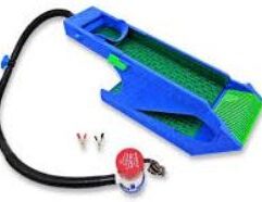 Description: Switchback Clean-Up Sluice Box Kit - Dream Mat - Micro Dredge| High-Yield Gold Recovery System The Next Evolution in Fine Gold Recovery Upgrade your gold mining setup with the Switchback Clean-Up Sluice, the superior successor to the famous Boss Sluice. Engineered for the serious prospector who demands perfection, the Switchback is a complete, recirculating cleanup system designed to capture the finest flour gold that other systems miss. By combining two distinct capture zones—a 4" x 16" No Flare Sluice and a 6" x 12" Sluice Mat—this system offers an extended recovery path, ensuring that your concentrates are processed thoroughly. Whether you are processing bank-run material or refining heavy concentrates, the Switchback gives you total control over your water flow and classification. Why Choose the Switchback? Dual-Mat Technology: This kit integrates two Dream Mat products into one streamlined system. The primary 4x16 stage handles the initial feed, while the secondary 6x12 stage (a custom cut-down version of our 6x16 mat) acts as the ultimate catch-all safety zone. Lower mat widens 2" to slow that impossible gold down to settle out for recovery. Precision Classification: Includes a standard 1/16" screening grate, allowing you to classify material instantly as it enters the header box. Total Flow Control: Powered by a high-output 750 GPH 12V Pump, coupled with a Variable Flow Valve. You can dial in the water speed to the perfect "sweet spot" for your specific mat profile. De-Mag Ready: Designed with future expansion in mind, the Switchback features future options for attaching a Lorentz force lifting tool to further purify your final cleanup. Select Your Recovery Style: Two Powerful Variants We offer the Switchback in two distinct configurations to match your prospecting style. Both variants include the full hardware kit (Pump, Hose, Valve, Header Box, Grate, and Clips). Option 1: The Micro-Dredge Edition (High Speed) Configuration: Both the 4x16 and 6x12 mats utilize the Micro-Dredge Dream Mat profile. Best For: Prospectors who want to process material fast. Key Benefit: The Micro-Dredge profile is designed to handle increased feed rates. With over 2x the holding capacity of previous designs, the hydro-cyclone vortex cells spin material aggressively, locking gold deep into the mat while ejecting waste. It allows you to power through concentrates without fear of clogging. Option 2: The Micro Edition (High Precision) Configuration: Both the 4x16 and 6x12 mats utilize the classic Micro Dream Mat profile. Best For: Meticulous finishing and visual inspection. Key Benefit: This "All-Micro" setup is optimized for extreme fine gold recovery. The fluid dynamics allow you to see the gold sitting in the mat without the migration issues found in traditional ribbed mats. It is the ultimate "indicator" setup for ensuring zero loss. Standard Pack Features Every Switchback Clean-Up Sluice comes ready to run with the following components: Sluice Configuration: 4x16 No Flare Sluice Box + 6x12 Sluice Mat. Header Box: Custom-designed with a 1/16" screening grate for integrated classification. Water System: 750 GPH Pump (12V) with alligator clips for easy battery connection. Flow Control: Variable Flow Valve to fine-tune water velocity. Plumbing: Three foot 1-1/8" bilge hose and fittings included. Specifications Assembled System Dimensions: Length: 21" Height: 9" Width: 8 1/8" Primary Sluice Dimensions: 16" Long x 4" Wide Secondary Mat Dimensions: 12" Long x 6" Wide Pump Capacity: 750 GPH (Gallons Per Hour) Screening: 1/16" Mesh Grate Important Longevity & Care UV and Heat Warning: Extended exposure to ultraviolet (UV) rays and heat can cause rapid deterioration of 3D-printed plastic components (such as the header box). This can lead to discoloration, cracks, or warping. Always store your Switchback in a cool, shaded environment when not in use. This is intended to be an In-door product or "under cover" if used outside. Mat Imperfections: The complex profiles of Dream Mats may occasionally contain small air bubbles, or the urethane may experience color fading over time. These are purely cosmetic and do not affect the superior gold recovery performance. Disclaimer Product Substitutions: To ensure timely delivery, we reserve the right to substitute electrical, plumbing, or hardware components with products of equivalent or superior quality. Electrical Returns: All sales of electrical components (pumps) are final. Please ensure compatibility before ordering. Stop losing gold to your tailings. Upgrade to the Switchback Clean-Up Sluice and turn your concentrates into cash! Switchback Unboxing to Set up https://youtube.com/shorts/5JzS0wO31Z8