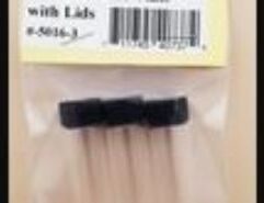 Package of 3 Glass Vials with lids. Holds about 1 ounce of fine Gold.