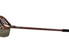 Royal Sand Scoop 33 inch long 5-inch diameter basket 7-1/2 deep with perforated bill Description: Easily retrieve coins and other metal objects of value from sand or dirt with little effort with this handy scoop. Just pass over items with your metal detector to find the metal and scoop it out. Sand and dirt easily sifts out leaving the metal object. The perforations on the bill not only make the scoop lighter, but also requires half the effort to sift through the sand. Zinc plated to protect it from rust. THIS SCOOP IS NOT DESIGNED FOR STEPPING ON! Key Features: 18 ga. Steel 16 ga. X 1/2″ Mesh 18 ga. 7/8″ Tubular Steel 37 1/2″ perforations on bill 33″ Long Cushioned Rubber Grip Zinc Plating (Gold Coloring)