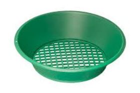 Garrett 14" Sifter/Classifier Garrett 14" Sifter/Classifier Hard, durable plastic classifier is ideal for a lightweight classifier. Stacks nicely on a 5 gallon bucket and inside Garrett Gold Pans. Garrett's world famous Gravity Trap gold pan series has led the industry for 30 years. Garrett's plastic gold pans feature a riffled design that ensures safe, sure, rapid gold recovery in wet or dry conditions. All Garrett mining sifters and classifiers are lightweight, green for enhanced gold nugget visibility, and virtually indestructible. Our gold panning classifier has been tested and proven worldwide by Charles Garrett (left), Roy Lagal and tens of thousands of prospectors, Garrett's gold pans are a must for every recreational and electronic gold-seeker. Great for wet / dry conditions Sifts gold, jewelry, relics and debris Fits 5 gallon bucket 7/16" (diagonally measured) exit holes